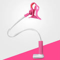 Universal 360° Phone Holder Stand Portable Flexible Lazy Bed Desktop Bracket Desk Mount Stand Base For iPhone Samsung Cell Phone Zpaxo Pink