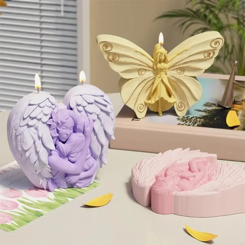 Silicone Mould Butterfly Fairies Molds Ornament Plasters Handmade