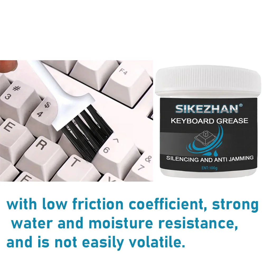 200g/100g Mechanical Keyboard Lubricant Grease Oil Kit Keyboards Axes Stabilizer Mechanical Lubrication with Brush Zpaxo
