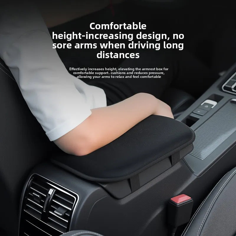 Universal Plush Car Armrest Pad – Soft Console Heightening Cover