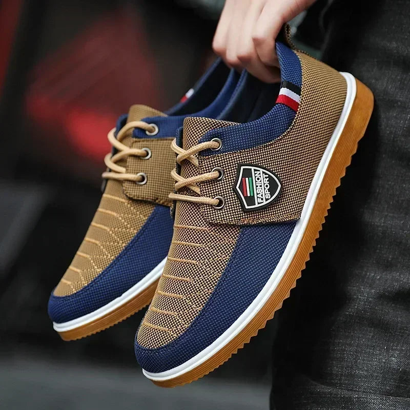 Selling Men's Casual Shoes Vulcanized Work Loafers Mesh Lightweight