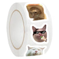 Cat Stickers 500 Pieces Cute Waterproof Sticker Rolls Decals Toys for Laptop Bottle Bracelet Table Home School Kids Youth Adults Zpaxo White