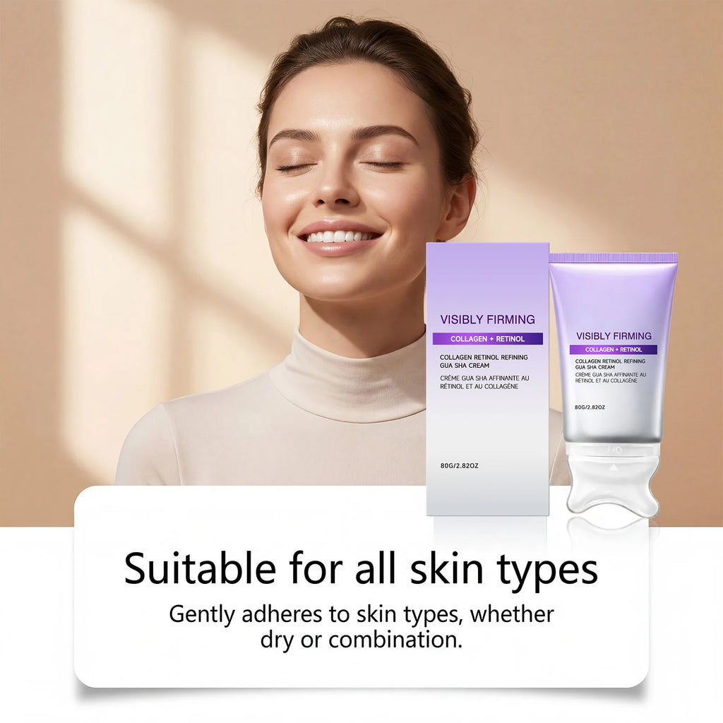 Retinol Collagen Gua Sha Lifting Face Cream 80g – Firms & Contours Lifting Face Cream Zpaxo
