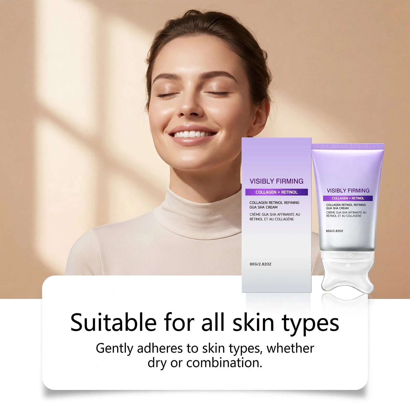 Retinol Collagen Gua Sha Lifting Face Cream 80g – Firms & Contours Lifting Face Cream Zpaxo