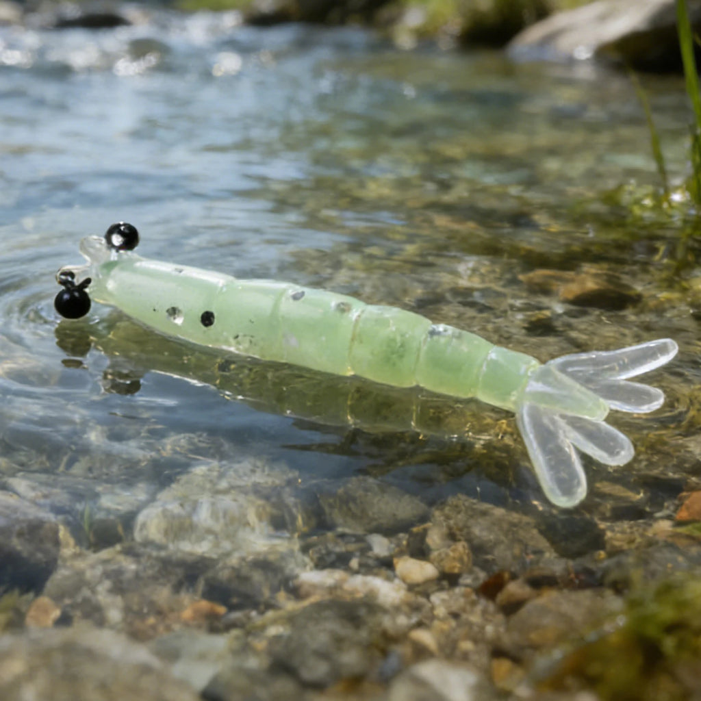 Soft Worm Shrimp Fishing Lure Glitter Direct Tackle Lures 3D Shrimps