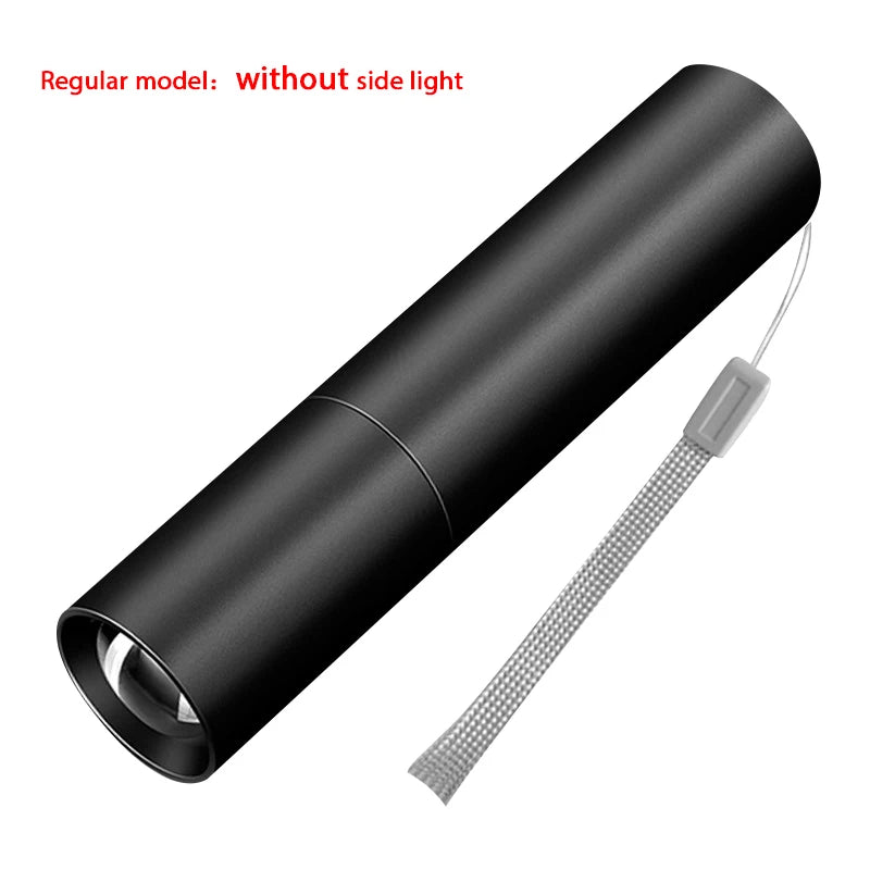 Rechargeable Mini Led Flashlight Zoomable Portable Outdoor Camping