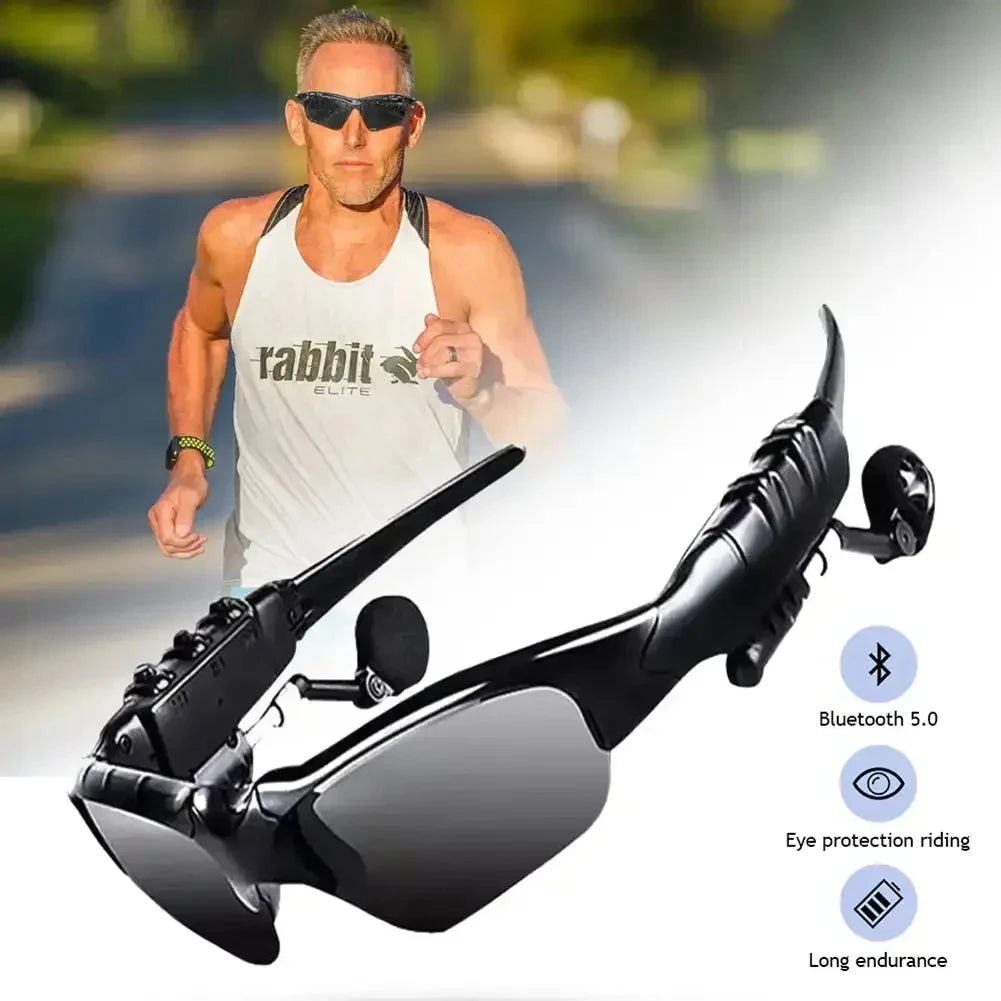Toptrek Sports Stereo Wireless Bluetooth Cycling Sunglasses 5.0 Headset Phone Polarized Driving Sunglasses Riding Eyes Glasses Zpaxo