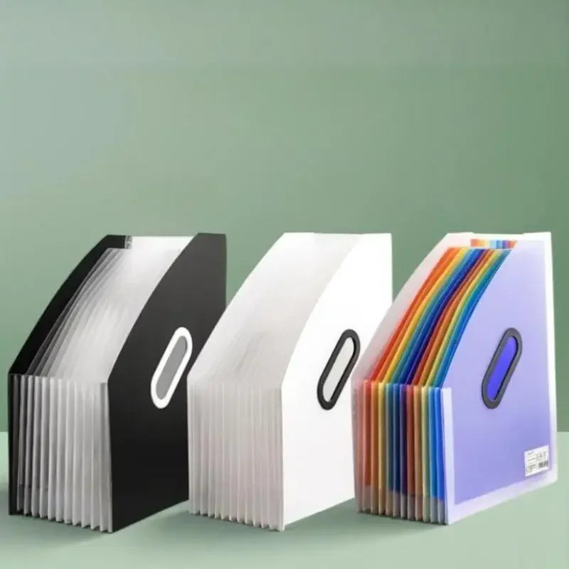 1pc Vertical Portable Folder, Expandable Organ Bag, Multi-layer Student Specific Paper Organizer, Office Files Available Zpaxo