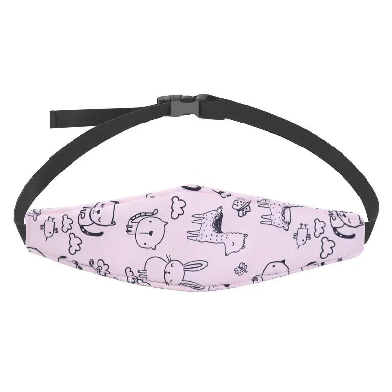 Baby Head Fixing Belt Car Seat Support Child Stroller Fastening Zpaxo Pink