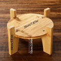 Stand Beverage Dispenser Wooden Legs Round Base Water Juices Pitcher