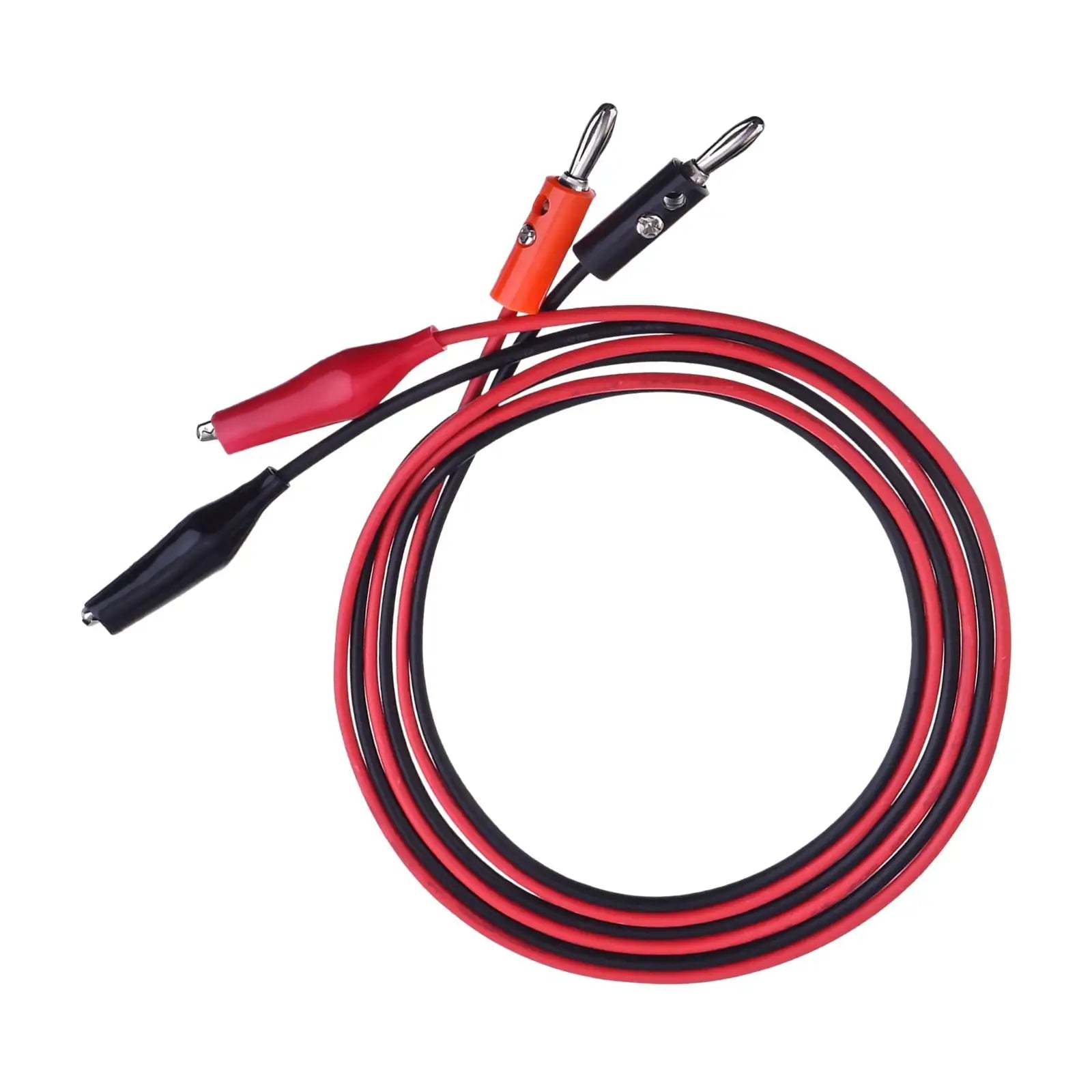 2Pcs Alligator to Banana Plug 1M Electric Banana to Alligator Clips 4mm for Multimeter Stackable Banana Plug to Alligator Clip Zpaxo