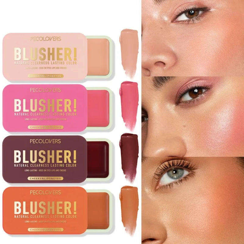 Lasting Rose Orange Blush Cream Soft Mist Cheek Contour Monochrome High Color Rendering Brightening Light Beige Blush Zpaxo