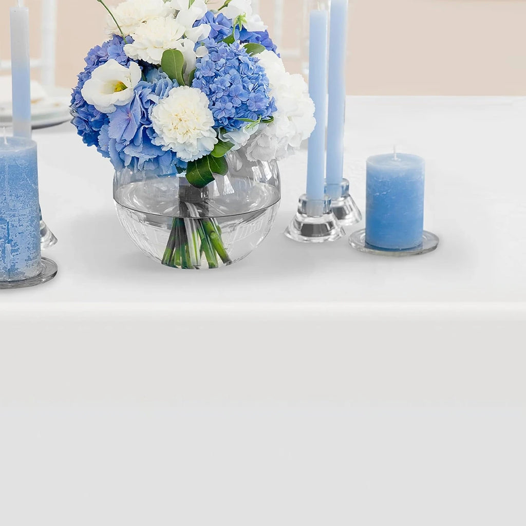 183×137cm Solid White Tablecloth Disposable Plastic Table Covers for Birthday Party Wedding Decoration Home Dinning Table Decor Zpaxo