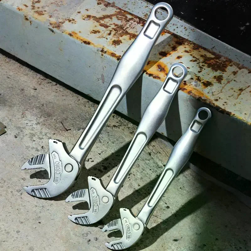 1Pcs Automotive Chassis Repair Pipeline Flange Installation Ratchet Self-tightening Adjustable Crab Claw Wrench Zpaxo