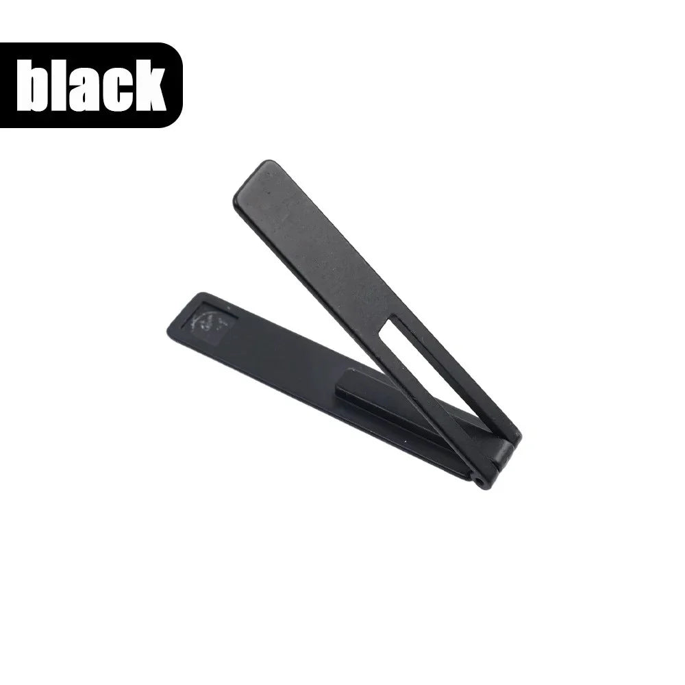 Ultra-Thin Magnetic Foldable Phone Stand | Metal Kickstand Phone Desk Stand Zpaxo Black