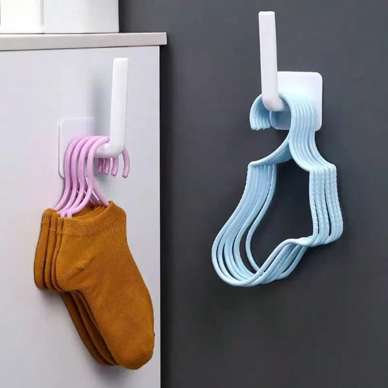 Sock Drying Rack Traceless Anti-drop Plastic Hanger Windproof