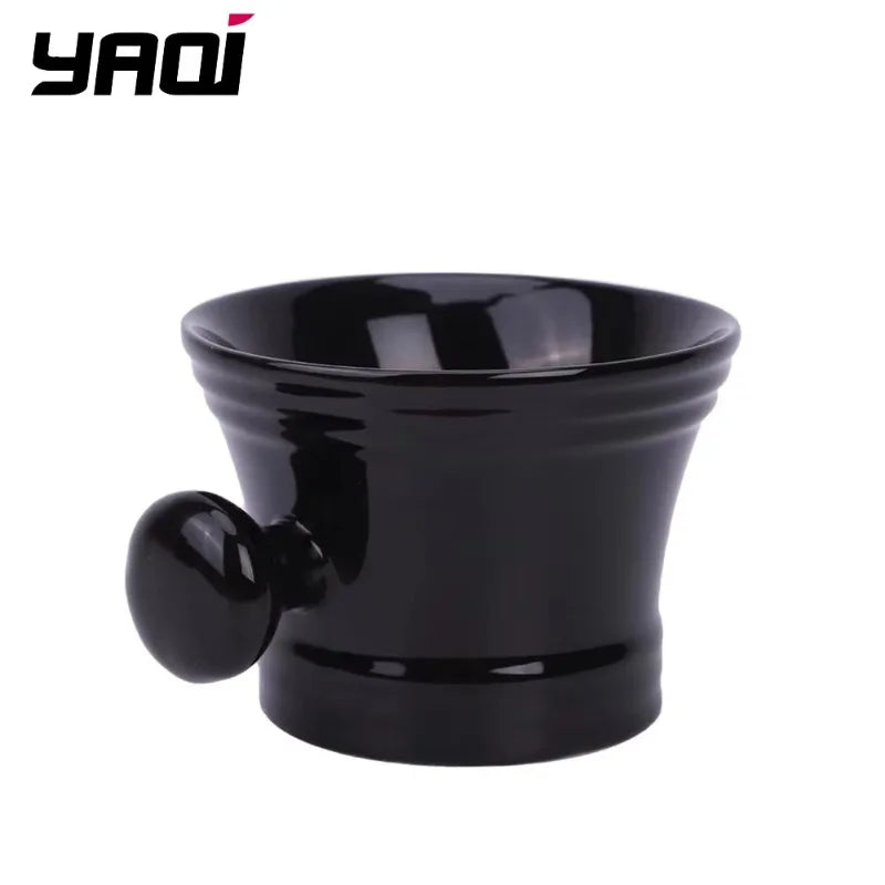 2026 Top Selling！Yaqi Black Color ABS Plastic Shaving Bowl for Men Shaving Brush Zpaxo