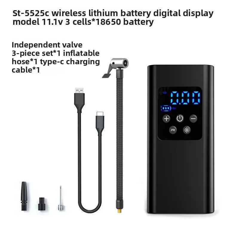 Cordless Smart Tire Inflator Pump Digital Pressure Gauge Auto Zpaxo ST-5525C