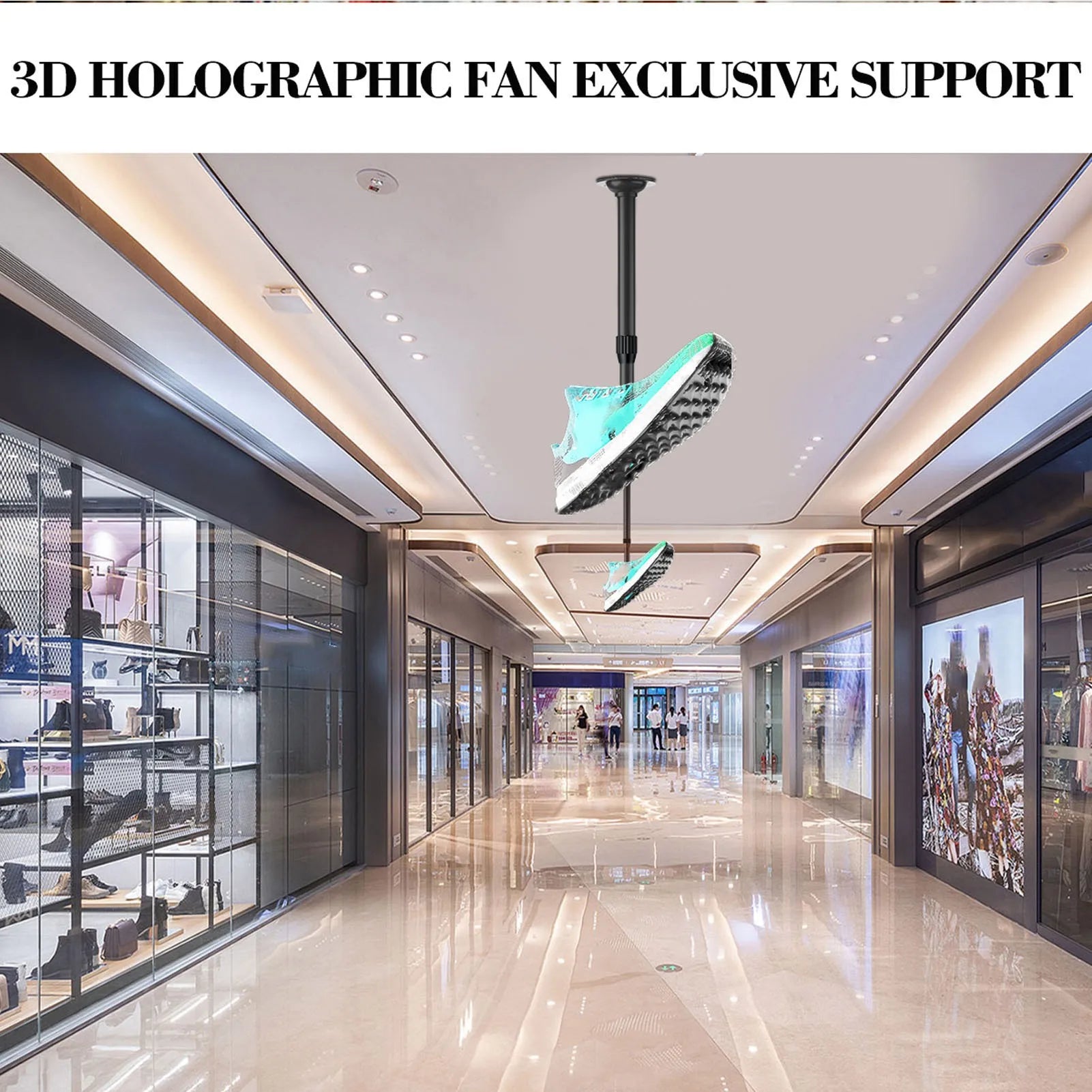 3D Holographic Fan Ceiling Bracket 8 81lb Load Bearing Advertising
