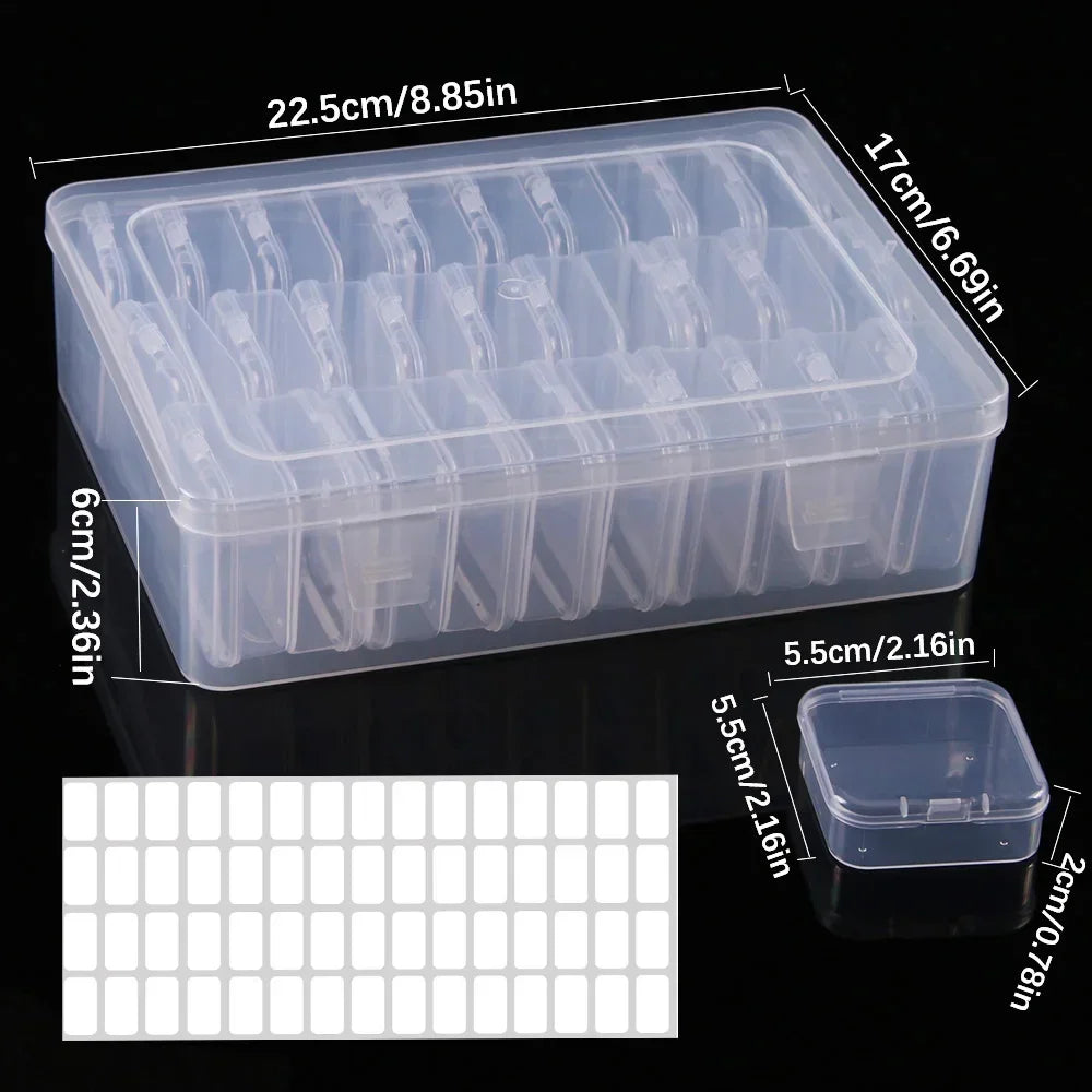 Jewelry Storage Boxes Set 4/12/15/30 Grids Multifunctional Storage Box DIY Craft Accessories Craft Storage Bead Organizer Box Zpaxo 30 Grids