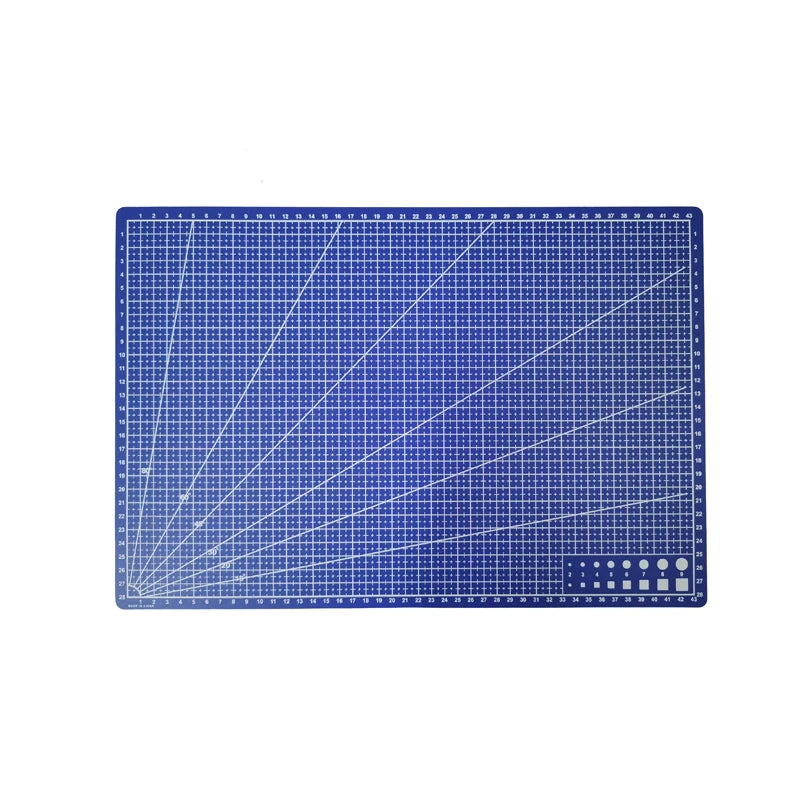 Grid Line Surface A3 Craft Cutting Pad For Sewing Patchwork Leather Anti Cutting Table Protector School Office Craft Accessories Zpaxo Blue