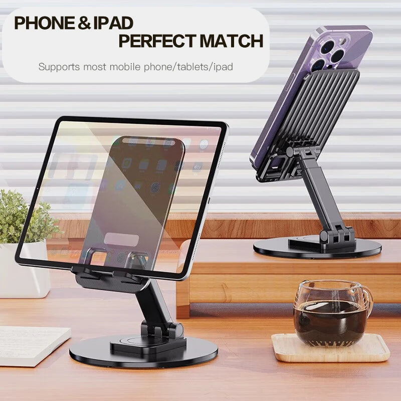 360° Rotation Stand Desktop Mobile Phone Holder Universal Cellphone Holder Foldable Phone Bracket For iPhone 16 15 Xiaomi Huawei Zpaxo