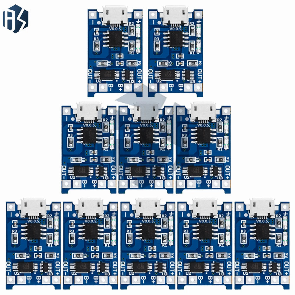 TP4056 Micro USB 5V 1A Lithium Battery Charger Modules Overcharge Zpaxo