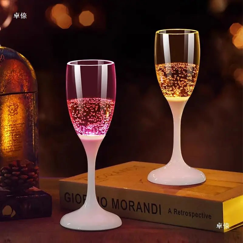 LED Luminous Cup Champagne Food Grade Unique Creative Goblet Year