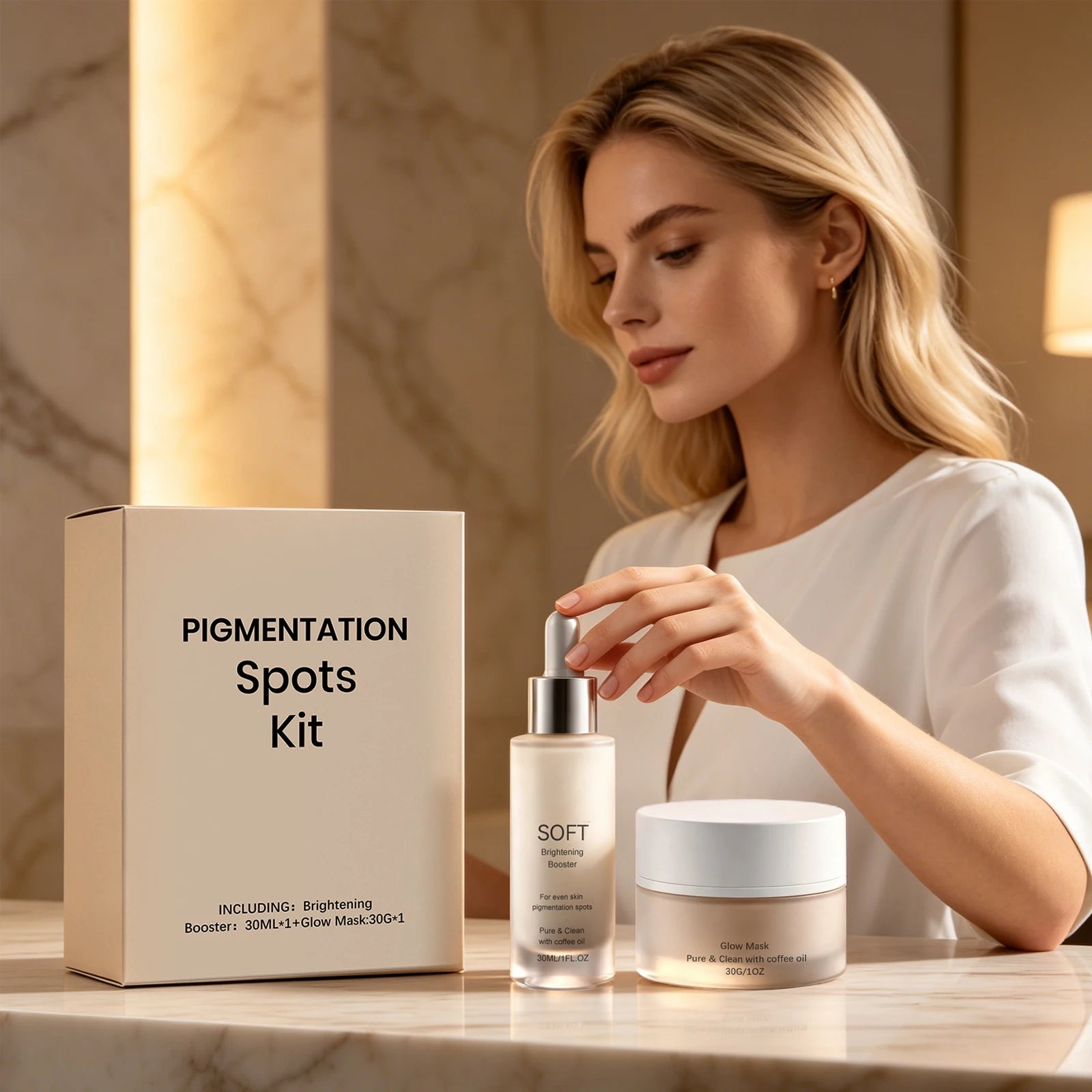 Brightening Essence Mask Set Hydrate Skin Reduce Face Pigment Dark Spot Dullness Brighten Complexion Fit All Skin Skincare Kit Zpaxo