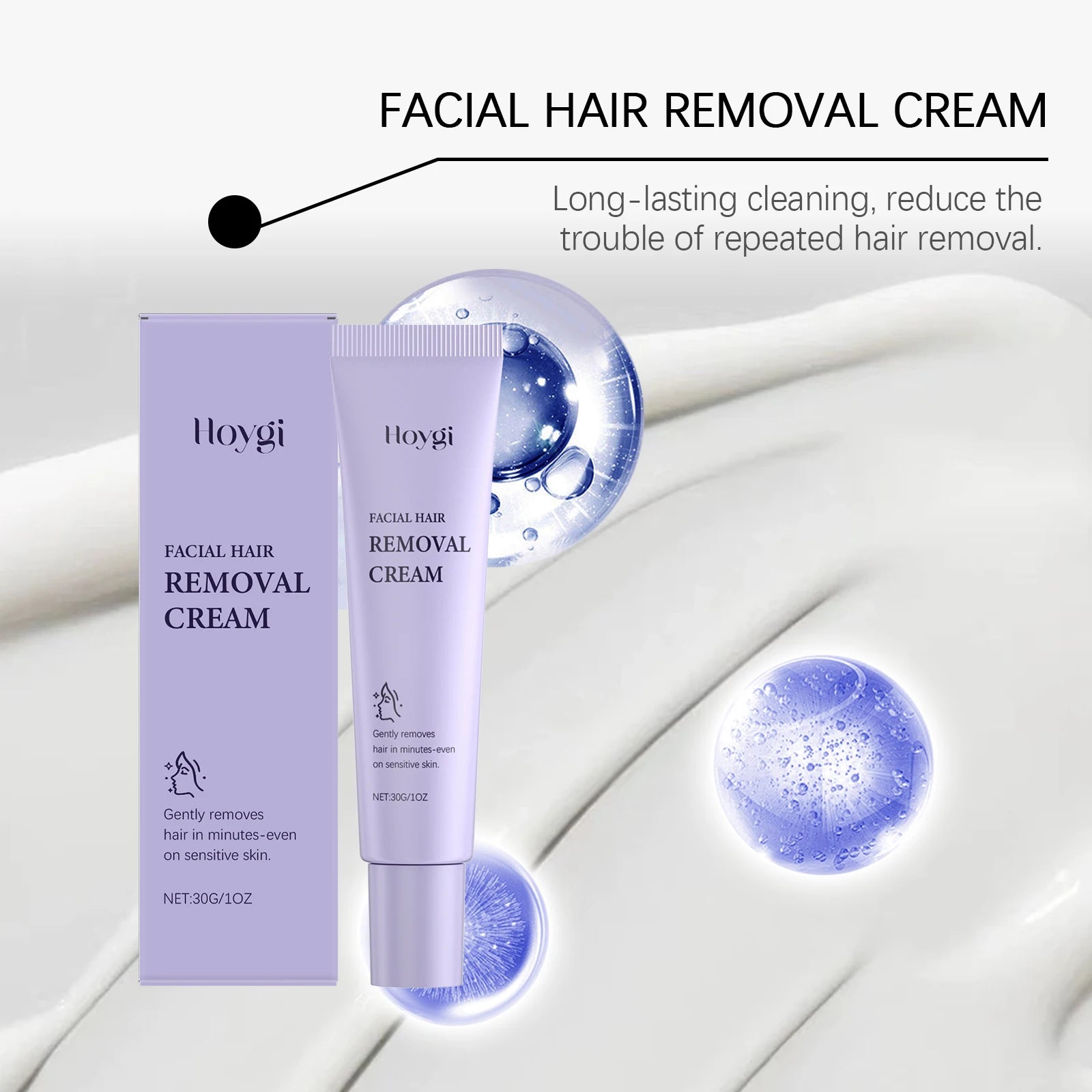 Gentle Hair Removal Cream for Face Body with Centella Extract Soothing Moisturizing Formula Sensitive Dry Skin Smooth Skin 30g Zpaxo
