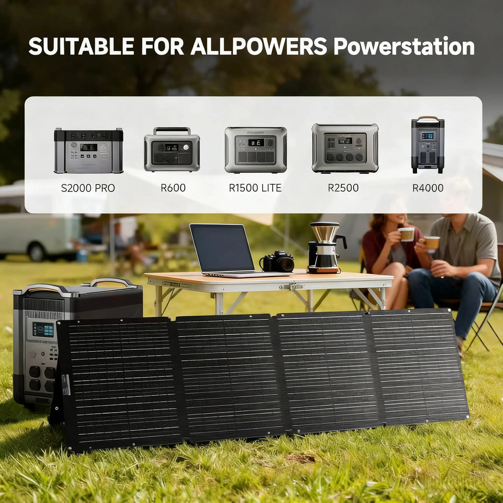 ALLPOWERS SOLAX SE200 200W Foldable Solar Panel IP68 Waterproof Zpaxo
