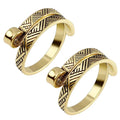 2pcs Adjustable Knitting Crochet Loop Ring Knittied Yarn Guide Finger Faster Holder Thimble Crocheters Thread Ring Sewing Tools Zpaxo 2Pcs Gold