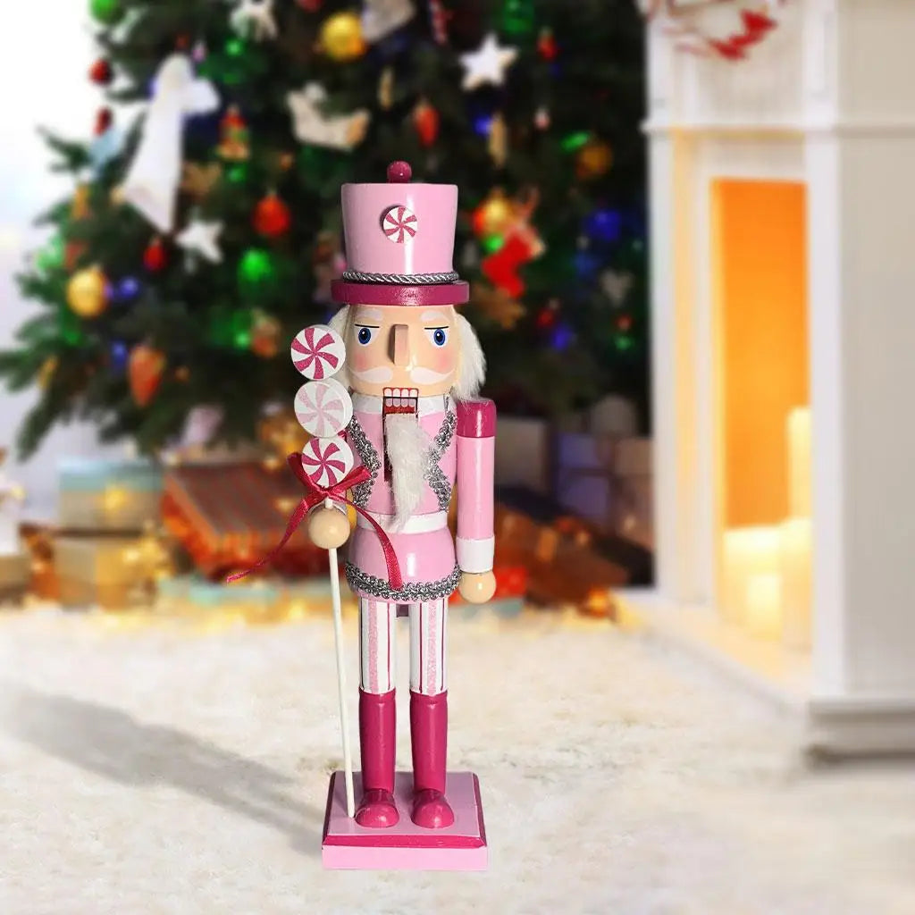 Christmas Nutcracker Soldier Doll Wooden Puppet Statue Art Crafts Zpaxo Windmill