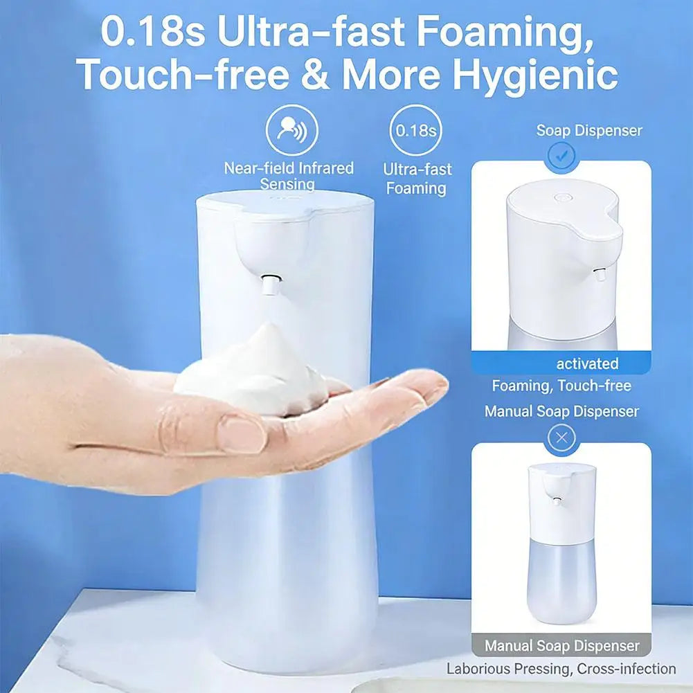 Touchless Automatic Foam Soap Dispenser USB Rechargeable 600ml Foam Soap Dispenser Zpaxo