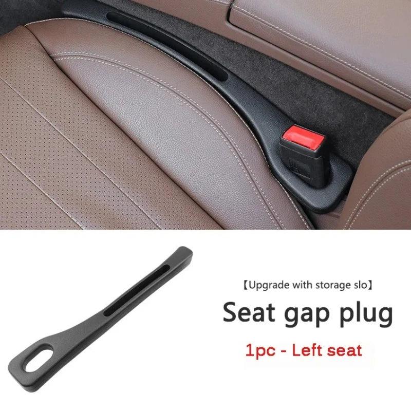 2Pcs Car Seat Gap Filler Organizer PU Waterproof Universal Car Seat Gap Anti-leak Stopper Strip 2Slot Seat Gap Storage Organizer Zpaxo 1pc