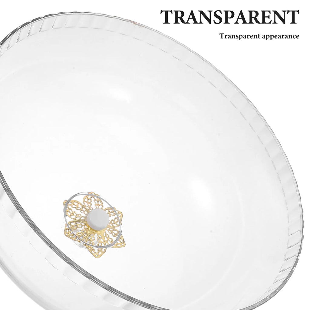 10Inch Round Transparent Plastic Cake Dome Cover Food Serving Platter Cloche for Cakes Cupcakes Pastry Display Dessert Zpaxo