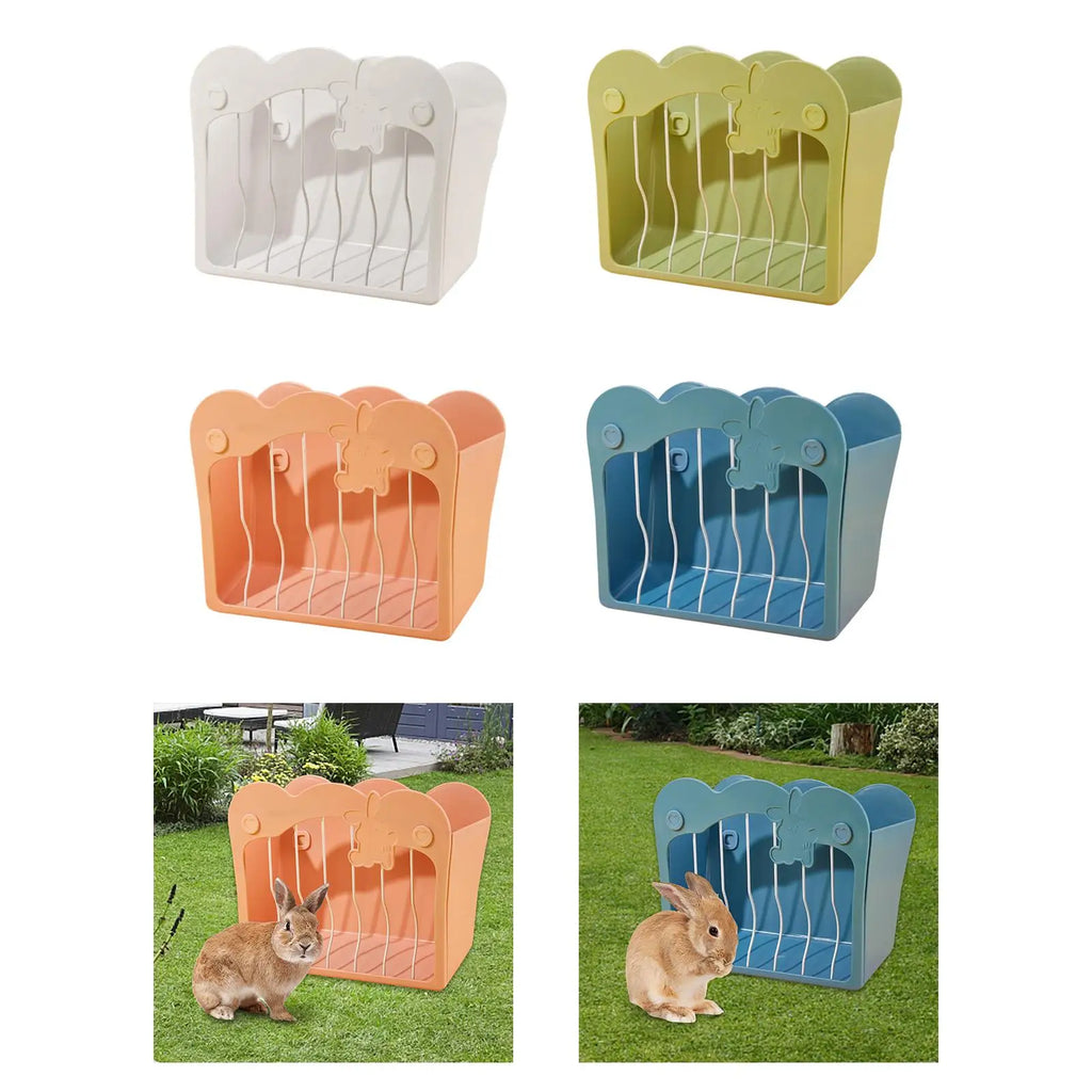 Rabbit Hay Feeder for Cage Guinea Pig Hay Feeder Hanging Bunny Grass Holder Food Feeding Manger for Chinchilla Small Animal Zpaxo