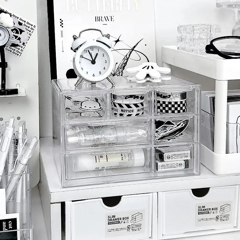 Transparent Makeup & Jewelry Drawer Storage Box | 3/5/7 Cell