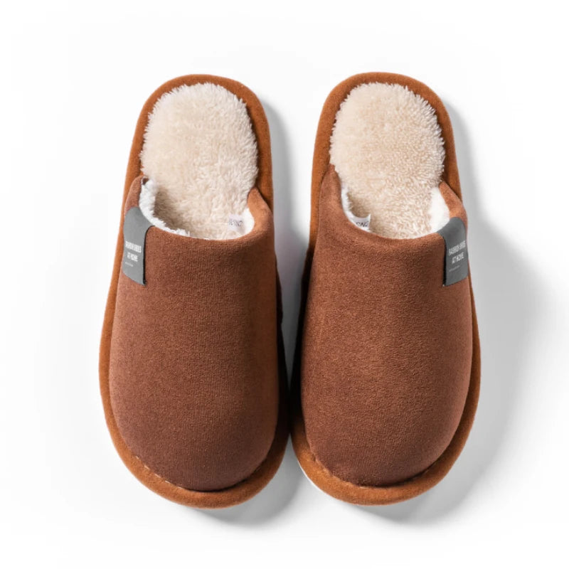 Winter Warm Slippers Men House Non Slip Soft Shoes Comfortable Flat