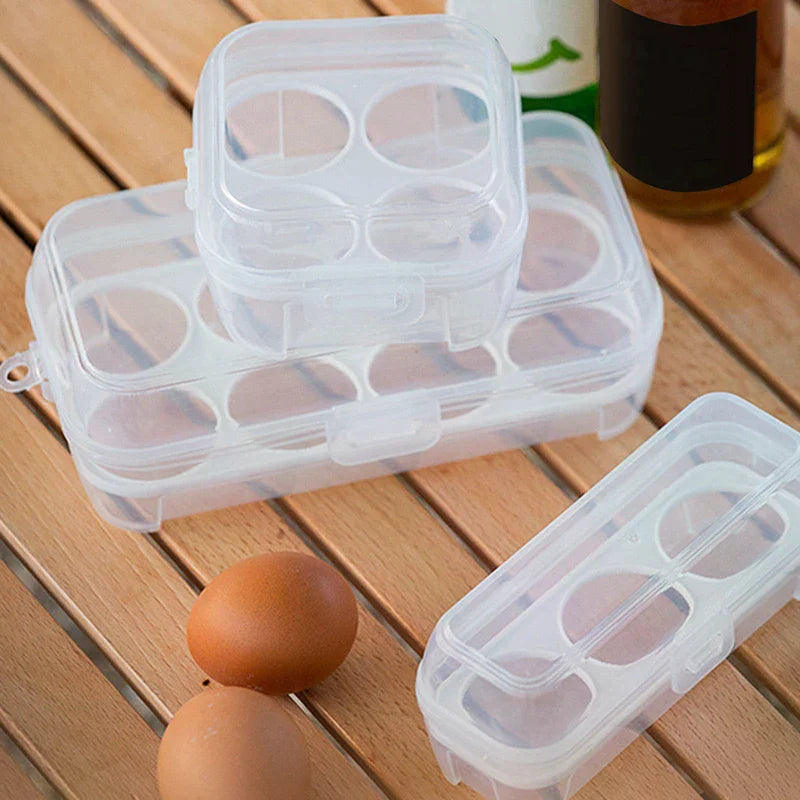 Outdoor Transparent Egg Organizer Box For Camping Picnic Barbecue Practical Outdoor Accessories 3/4/8 Grids Portable Egg Box Zpaxo
