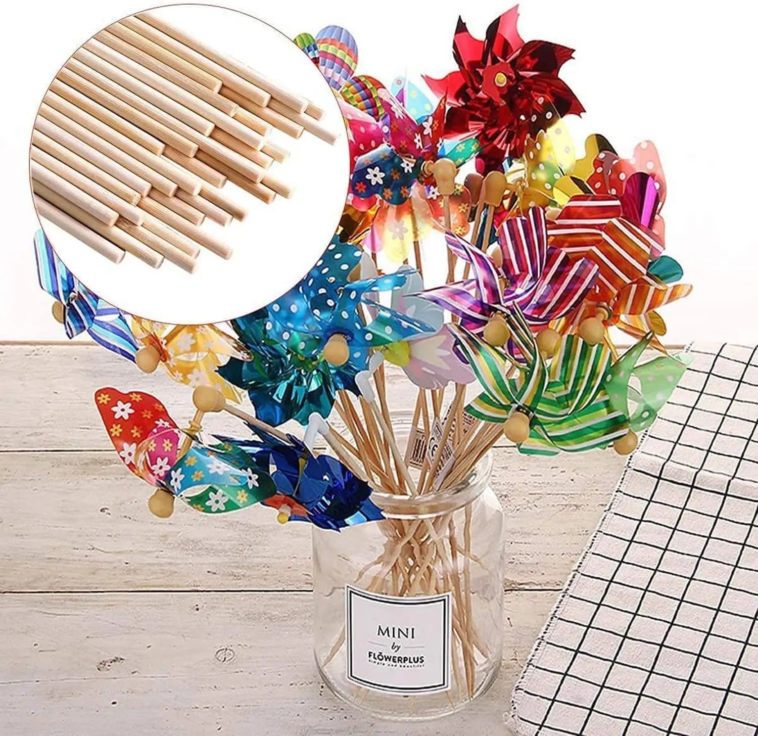 100Pcs Unfinished Round Wooden Sticks – DIY Craft & Model Kit Wooden Craft Sticks Zpaxo