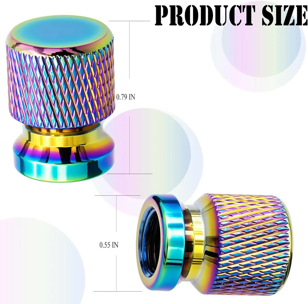 Anodized Aluminum Tire Valve Stem Caps – Universal Car & Bike