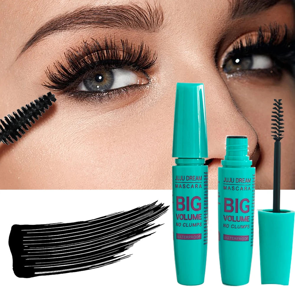Black Mascara Thickening - Long-Lasting, Volumizing , Fiber Formula with 360° Spiral Brush Waterproof Liquid Fiber Mascara Zpaxo 03