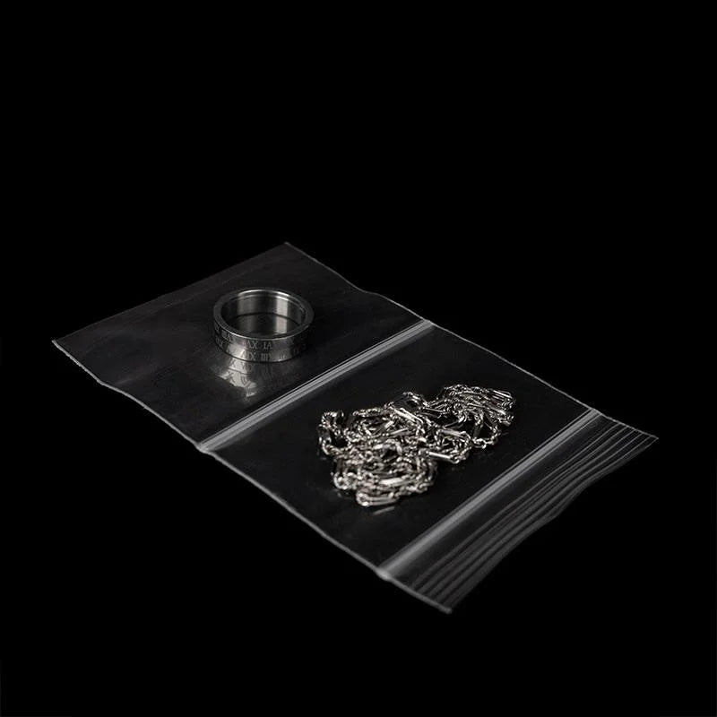 CM200Pcs Transparent Double Pocket Bags Home Travel Coins Pearls