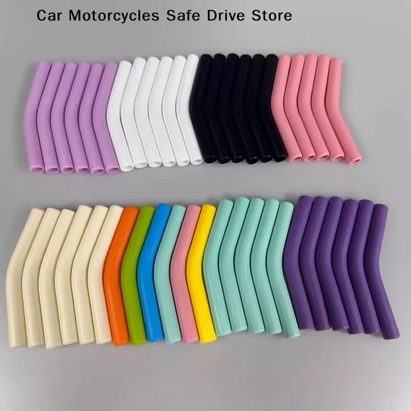 CM6pcs Straw Tip Cover Silicone Cap Protective Anti- Tongue