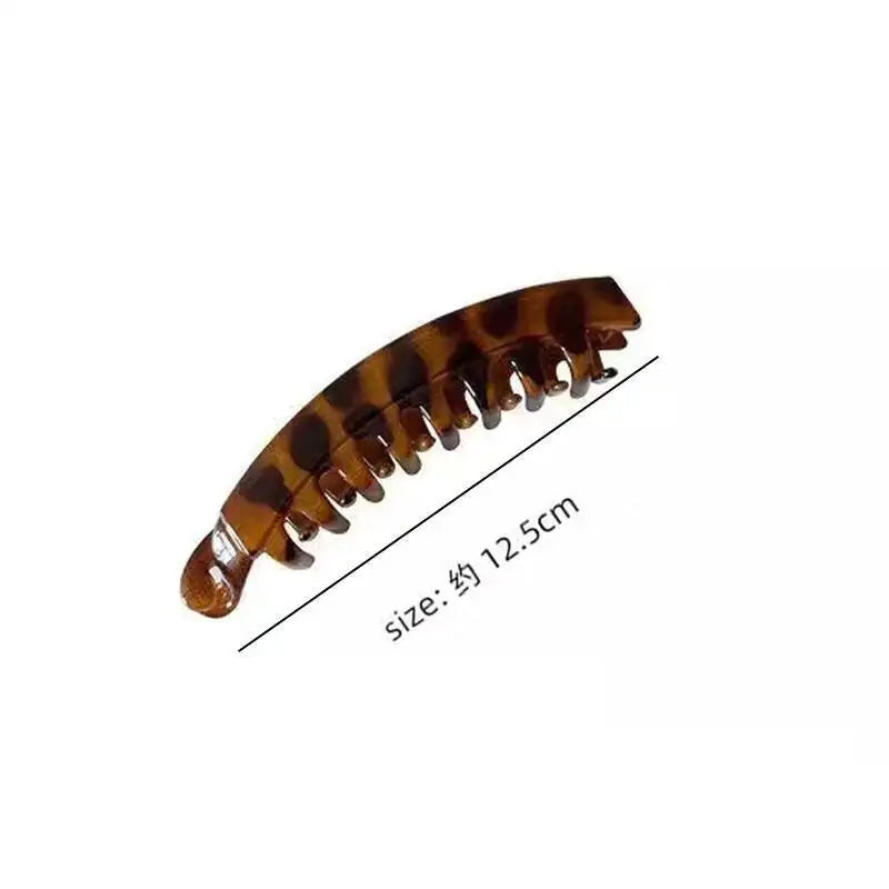 Tortoiseshell Banana Hair Clip Fish Shaped Hairpin For Women Hair Accessories Hairgrips Twist Clamp Ponytail Barrettes Headwear Zpaxo