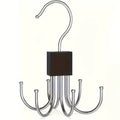 Rotating Wood & Multipurpose Hanger for Belts, Bras, Ties, Scarves,Space-Saving Design with Stainless Steel Hooks Zpaxo 1pc