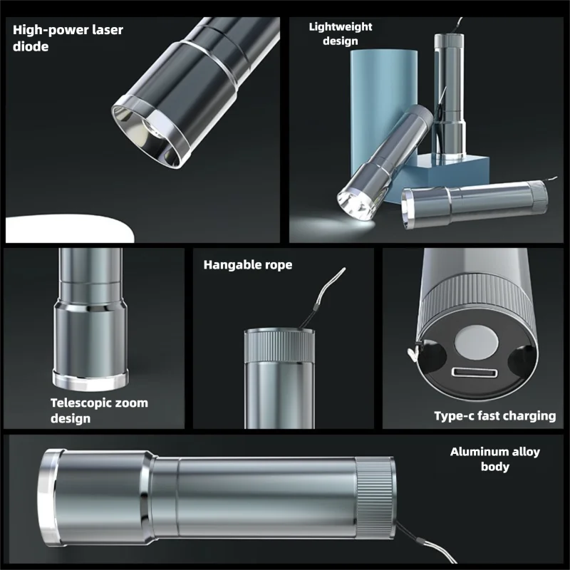 Mini Compact Brightness Multifunctional Flashlight Outdoor Portable