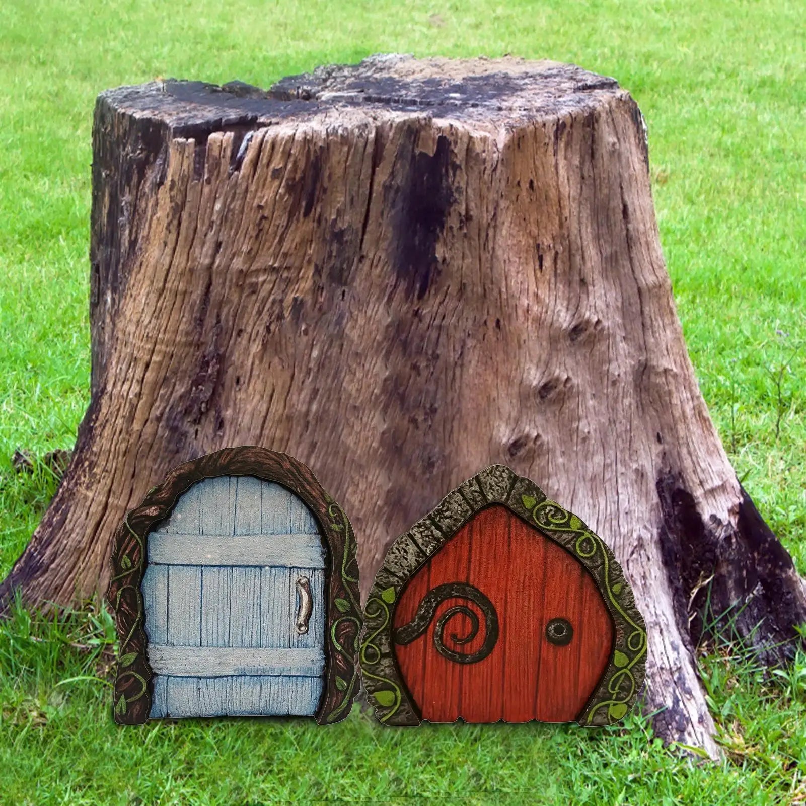 Fairy Door Whimsical Miniature Garden Tree Trunk Ornament Outdoor