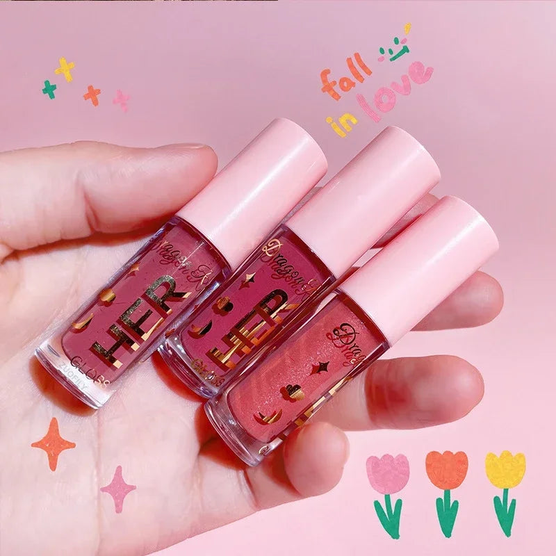 8 Colors Liquid Lipstick Waterproof Moisturizing Long Lasting Shiny Lip Gloss Natural Makeup Jelly Lip Glaze Shimmer Cosmetics Zpaxo